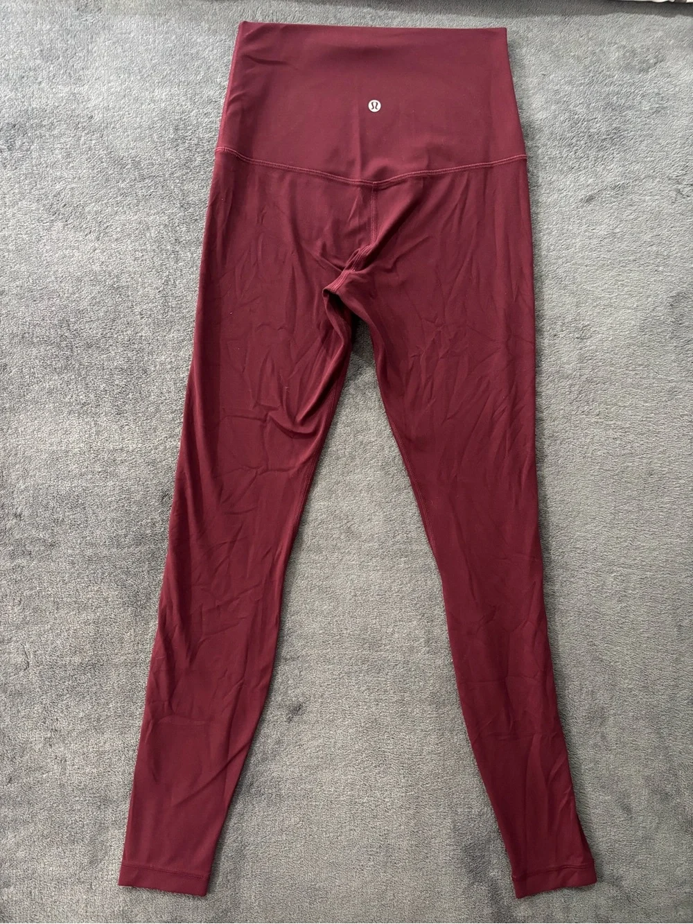 Lululemon Align Leggings Women's Size 6 High Rise Burgundy 28